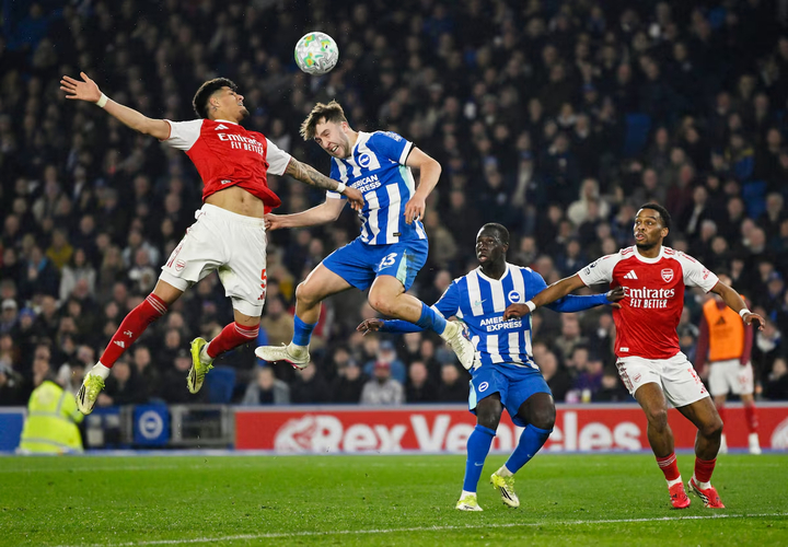 Arsenal giành 3 điểm quan trọng sau chiến thắng 1-0 trước Brighton hồi tháng 3. (Nguồn: Reuters)