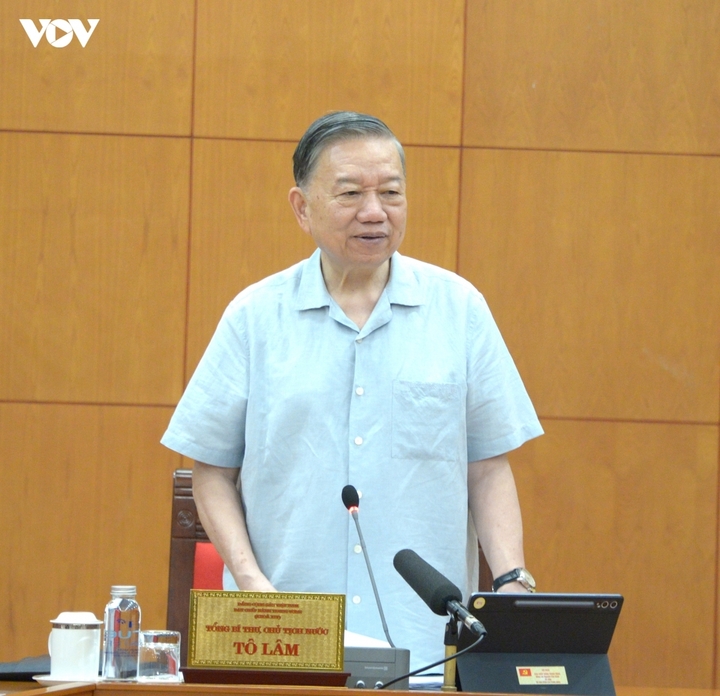 Tổng Bí thư, Chủ tịch nước Tô Lâm phát biểu tại cuộc họp.