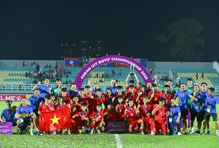 U17 Việt Nam vô địch giải U17 Đông Nam Á 2026. (Nguồn: VFF)