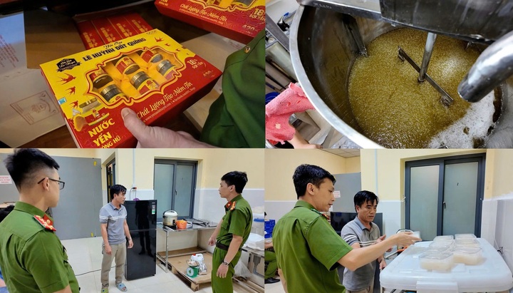 Gần 11.000 hũ nước yến sào thành phẩm chuẩn bị đưa ra thị trường tiêu thụ, tuy nhiên thành phần, hàm lượng nguyên liệu thực tế không bảo đảm như nội dung công bố.