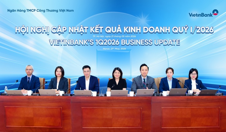 Toàn cảnh Hội nghị cập nhật kết quả kinh doanh quý 1/2026 của VietinBank.