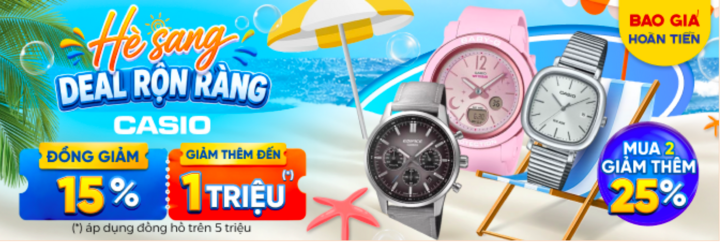 F5 phong cách với 7 mẫu đồng hồ Casio nữ cực xinh: Sale 30% tại Thế Giới Di Động - 1