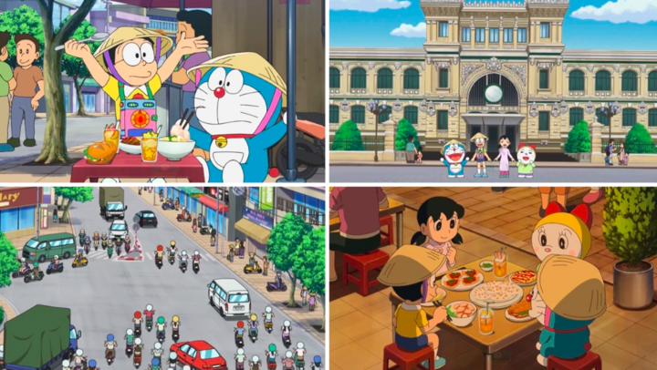 Hình ảnh Việt Nam trong tập phim đặc biệt của Doraemon. (Ảnh: Mon Fansub)
