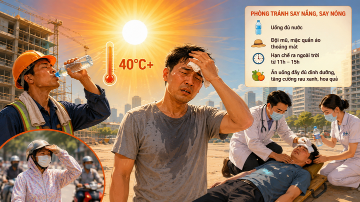 Nắng nóng như 'chảo lửa', bác sĩ cảnh báo nguy cơ sốc nhiệt tăng vọt.