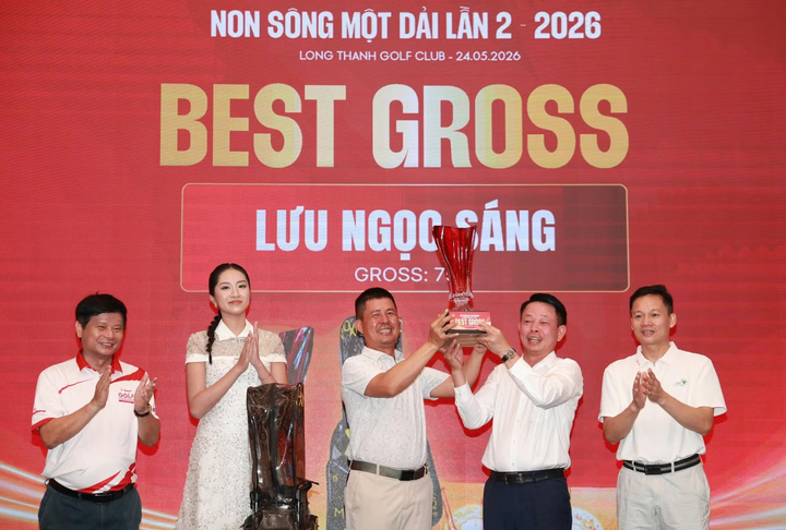 Ngày 24/5, vận động viên Lưu Ngọc Sáng giành chức vô địch Tiền Phong Golf Championship - Non sông một dải lần 2 năm 2026.
