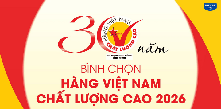 Hiệp hội Doanh nghiệp Hàng Việt Nam Chất lượng cao công nhận Nội thất The One là một trong 581 doanh nghiệp xuất sắc đạt chứng nhận năm 2026.