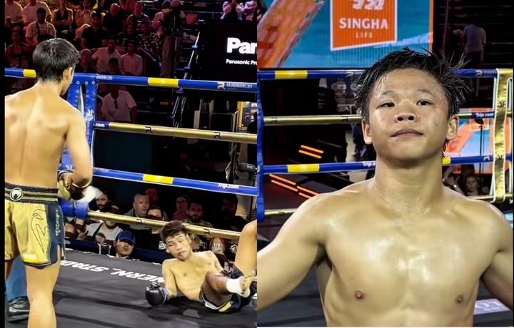 Võ Nhuận Phong thắng võ sĩ Thái Lan