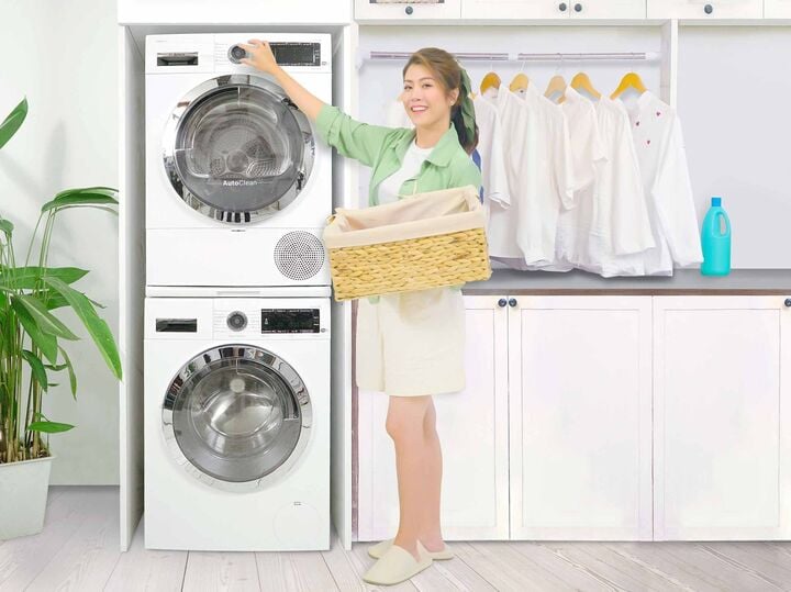 Máy giặt, máy sấy là một trong những thiết bị gia dụng tiêu tốn điện đáng kể. (Ảnh: Pico)
