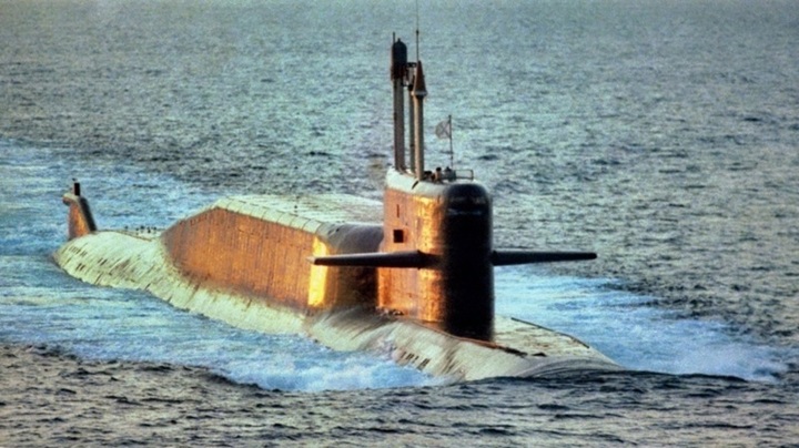 Tàu ngầm mang tên lửa đạn đạo hạt nhân lớp Delta IV của Hải quân Nga. Ảnh Military Watch