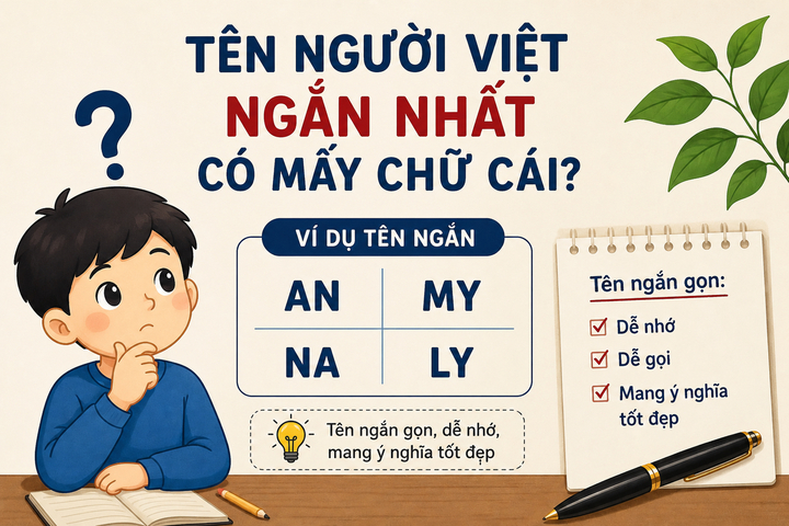 Tên người Việt ngắn nhất có mấy chữ cái?. (Ảnh minh hoạ)