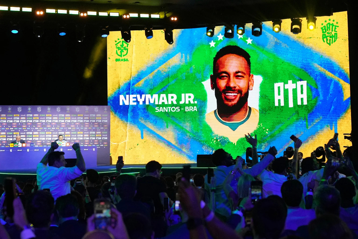Neymar có tên trong danh sách tuyển Brazil tham dự World Cup 2026. (Nguồn: AP)