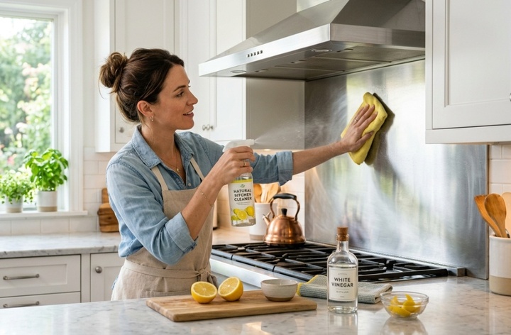 Chanh và giấm trắng được ứng dụng rất nhiều trong việc làm sạch nhà bếp. (Ảnh: FP)