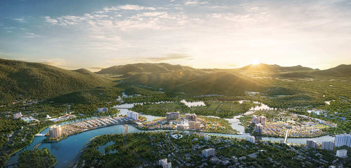Dự án Charmora City do Sun Group phát triển quy hoạch 3 “đảo” thành ba phân khu chức năng.