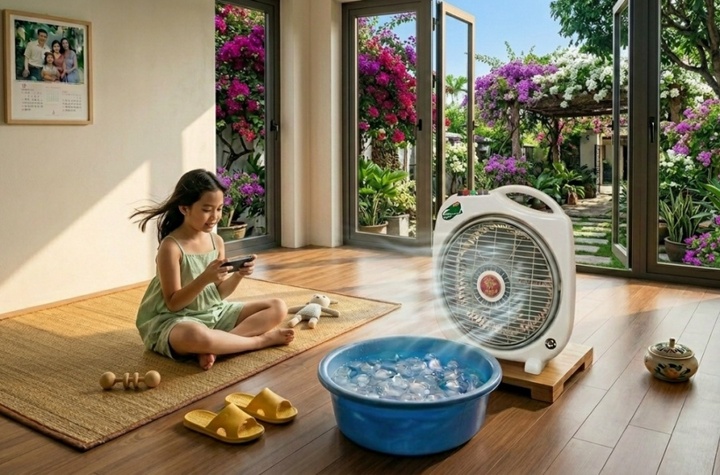 Dùng nước đá lạnh sẽ cho hiệu quả làm mát cao hơn. Ảnh minh họa: AI