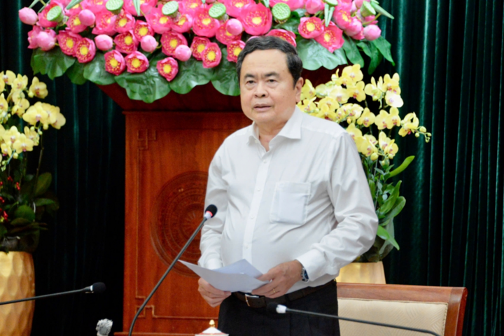 Chủ tịch Quốc hội Trần Thanh Mẫn phát biểu tại hội nghị.