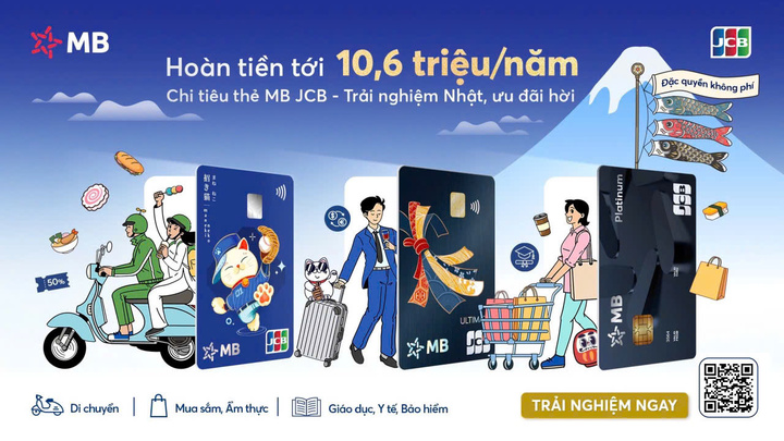 Khách hàng được tận hưởng nhiều ưu đãi với thẻ MB JCB.