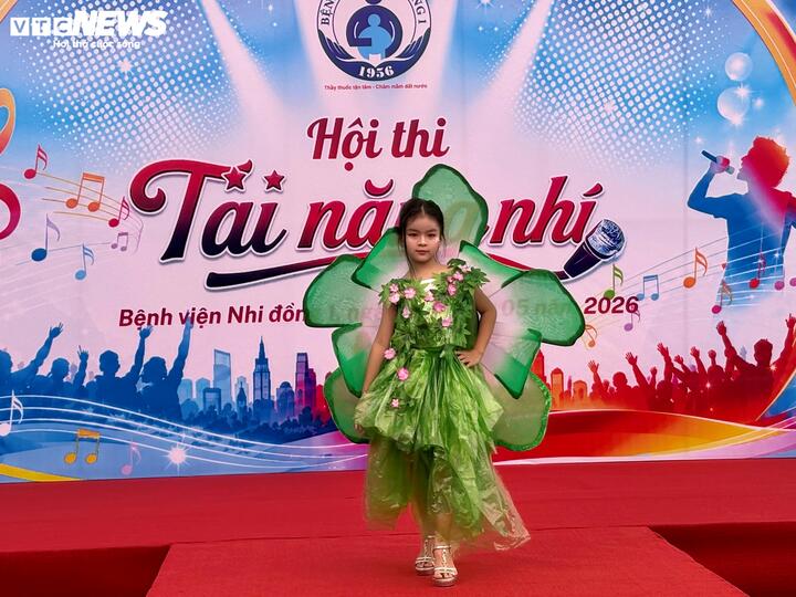 Phần thi tài năng do chính bệnh nhi đang điều trị tại bệnh viện thể hiện.