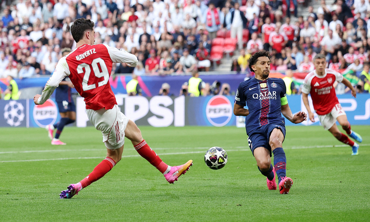 Havertz bỏ lỡ cơ hội. (Ảnh: Reuters)