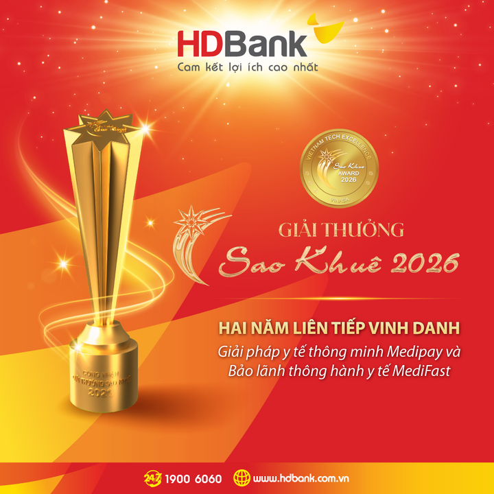 MediPay và MediFast của HDBank xuất sắc vượt qua nhiều đề cử để được vinh danh là giải pháp tối ưu nhất ở hạng mục Công nghệ tài chính (Fintech).