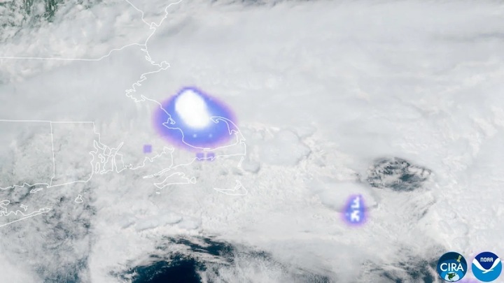 Bản đồ do Cơ quan Quản lý Khí quyển và Đại dương Quốc gia Hoa Kỳ (NOAA) công bố cho thấy vị trí thiên thạch đi vào khí quyển. (Ảnh: NOAA)