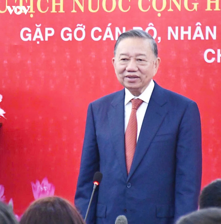 Tổng Bí thư, Chủ tịch nước Tô Lâm phát biểu tại buổi gặp mặt.