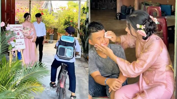 Dân mạng vừa thương, vừa buồn cười sự hồn nhiên của cậu bé. (Ảnh chụp màn hình)