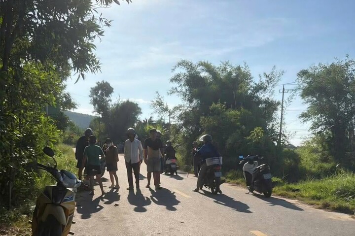 Khu vực nơi xảy ra vụ tai nạn khiến 2 bà cháu thương vong.