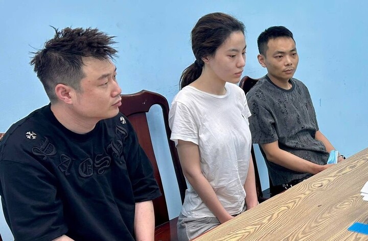 Các đối tượng trong đường dây bị tạm giữ hình sự. (Ảnh: C.A)