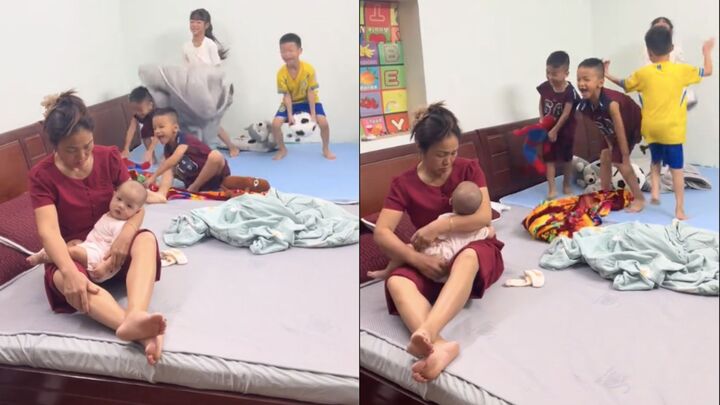 Nhiều dân mạng tự nhủ sau về già sẽ trốn trông cháu, đi du lịch cho sướng. (Ảnh chụp màn hình)