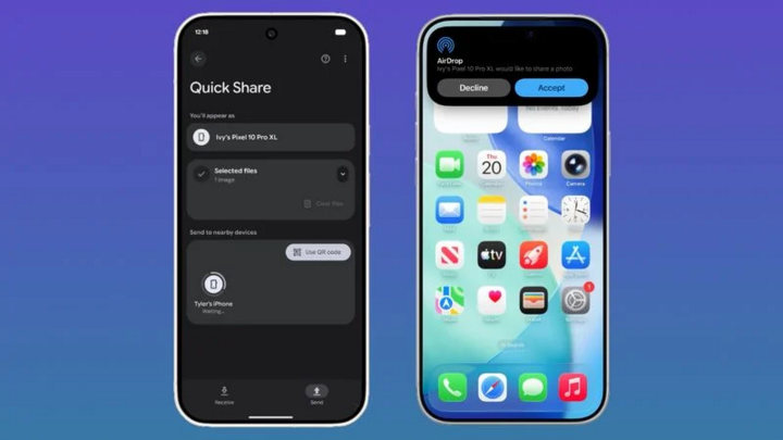 Quick Share giúp Android và iPhone chia sẻ tệp dễ dàng hơn. (Nguồn: MacRumor)