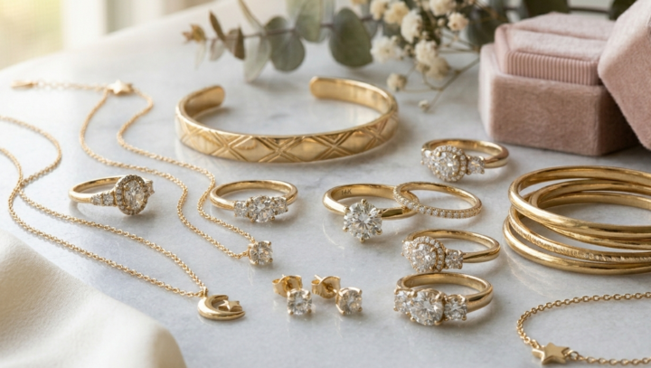 Vàng 14K thích hợp để làm trang sức. (Ảnh: AI)