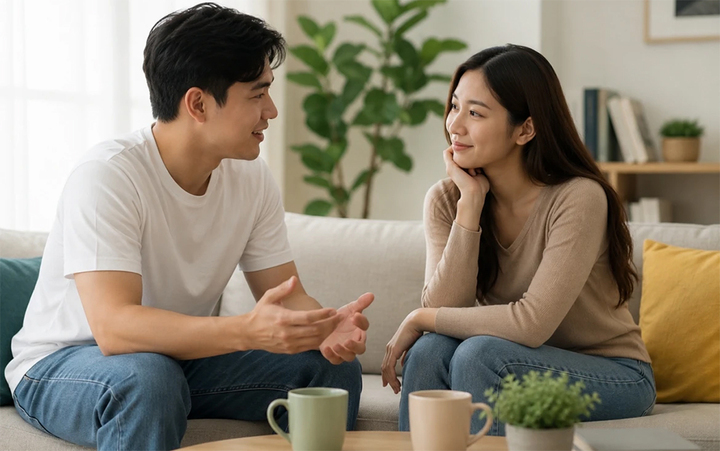 Với nhiều cặp đôi khỏe mạnh, 1-3 lần mỗi tuần có thể là mức tham khảo hợp lý, nhưng điều quan trọng nhất vẫn là sự hài lòng và gắn kết của cả hai. (Ảnh: AI)
