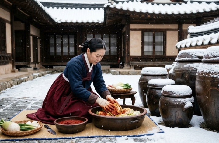 Người Hàn Quốc thường ăn các món rau muối, thịt muối, tương. (Ảnh: KT)