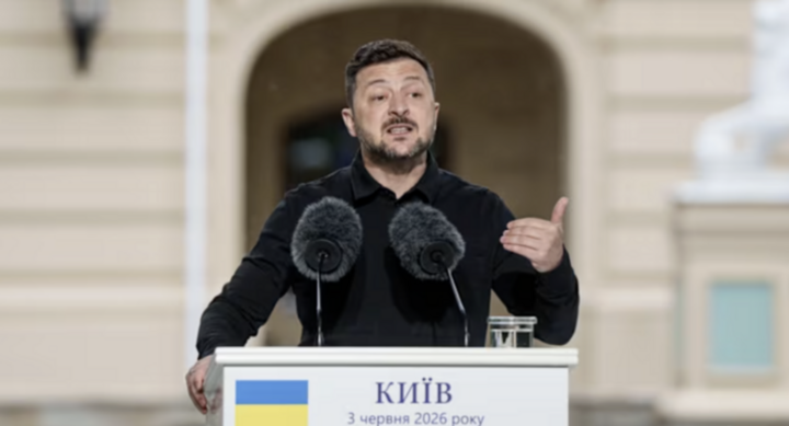 Tổng thống Ukraine Volodymyr Zelensky. (Ảnh: AP)