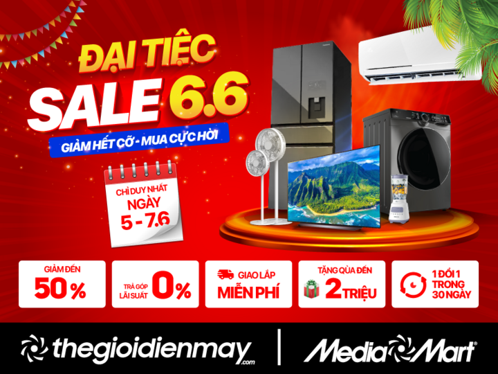 Đại tiệc Sale 6.6 tại MediaMart giảm hết cỡ mua cực hời - 1