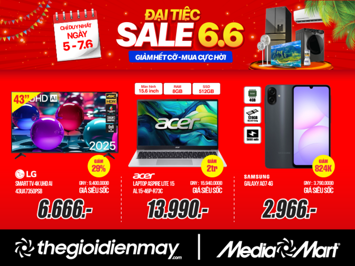 Đại tiệc Sale 6.6 tại MediaMart giảm hết cỡ mua cực hời - 5