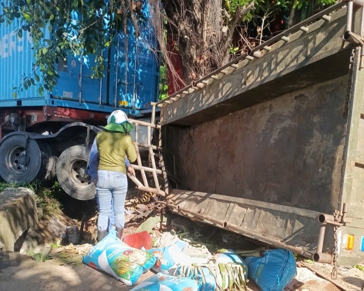 Hiện trường vụ tai nạn.