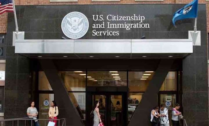 Một văn phòng của Cơ quan Di trú và Nhập tịch Mỹ (USCIS) ở TP.New York (Mỹ)
