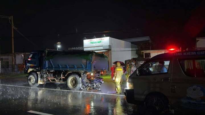 Hiện trường vụ tai nạn làm 2 người tử vong.