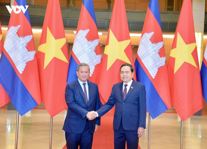 Chủ tịch Quốc hội Trần Thanh Mẫn hội kiến Thủ tướng Vương quốc Campuchia - 4