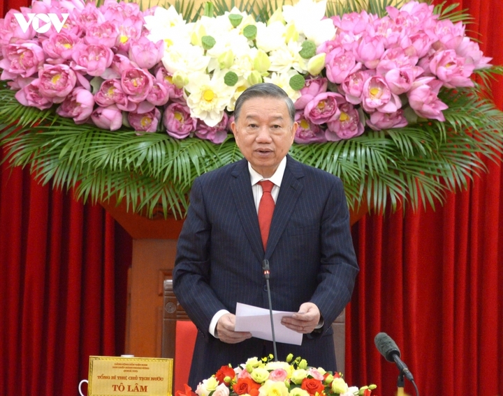 Tổng Bí thư, Chủ tịch nước Tô Lâm chủ trì buổi làm việc.
