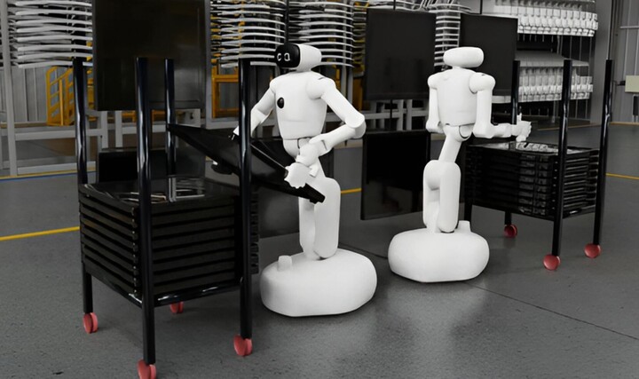 Robot nhà máy trí tuệ nhân tạo của NVIDIA và tập đoàn LG. (Nguồn: Interesting Engineering)