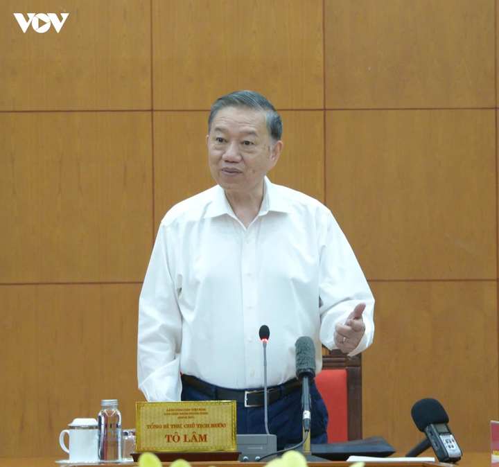 Tổng Bí thư, Chủ tịch nước Tô Lâm phát biểu chỉ đạo.