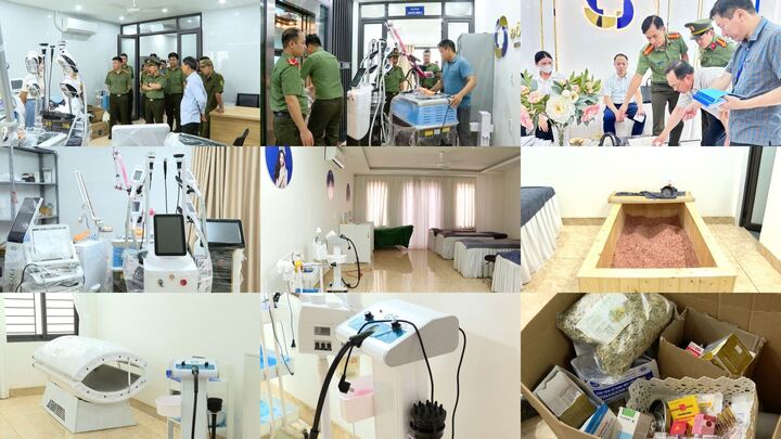 Máy móc, phương tiện các đối tượng sử dụng để điều trị, lừa dối khách hàng.