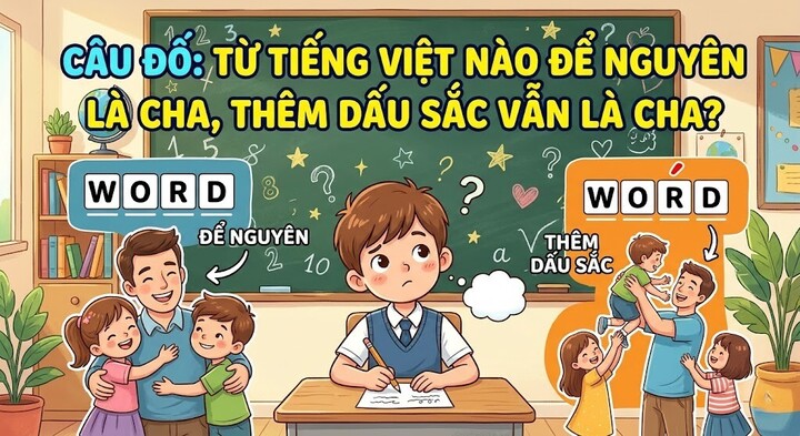 Từ tiếng Việt nào để nguyên là cha, thêm dấu sắc vẫn là cha? (Ảnh minh họa)
