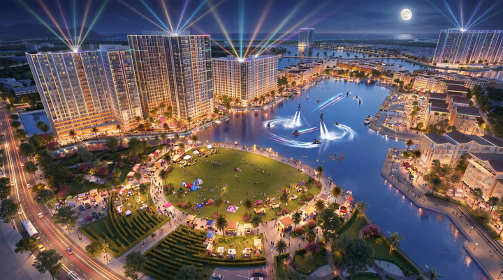 Phối cảnh Festival Island tại Charmora City – hòn ngọc biển Đông đầy sôi động.