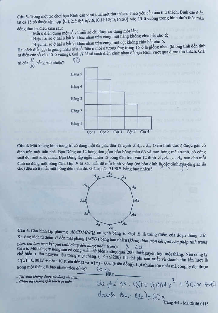 Đề thi môn Toán tốt nghiệp THPT 2026 - 8