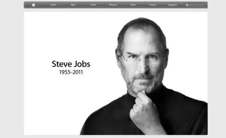 Trang web của Apple thời điểm Steve Jobs qua đời.