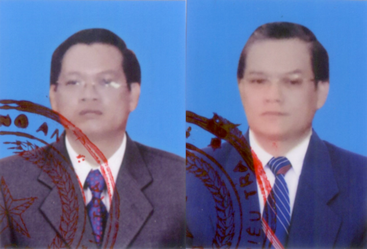 Bị can Nguyễn Thiện Nhân (bên phải) và Nguyễn Ngọc Minh bị truy nã.