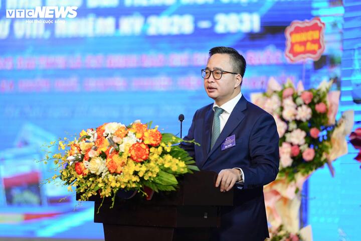 Ông Phạm Mạnh Hùng, Phó Tổng Giám đốc VOV, Ủy viên Ban Thường vụ Đảng ủy Trung ương Hội Nhà báo Việt Nam, Chủ tịch Liên Chi hội Nhà báo VOV. (Ảnh: Đinh Trung)